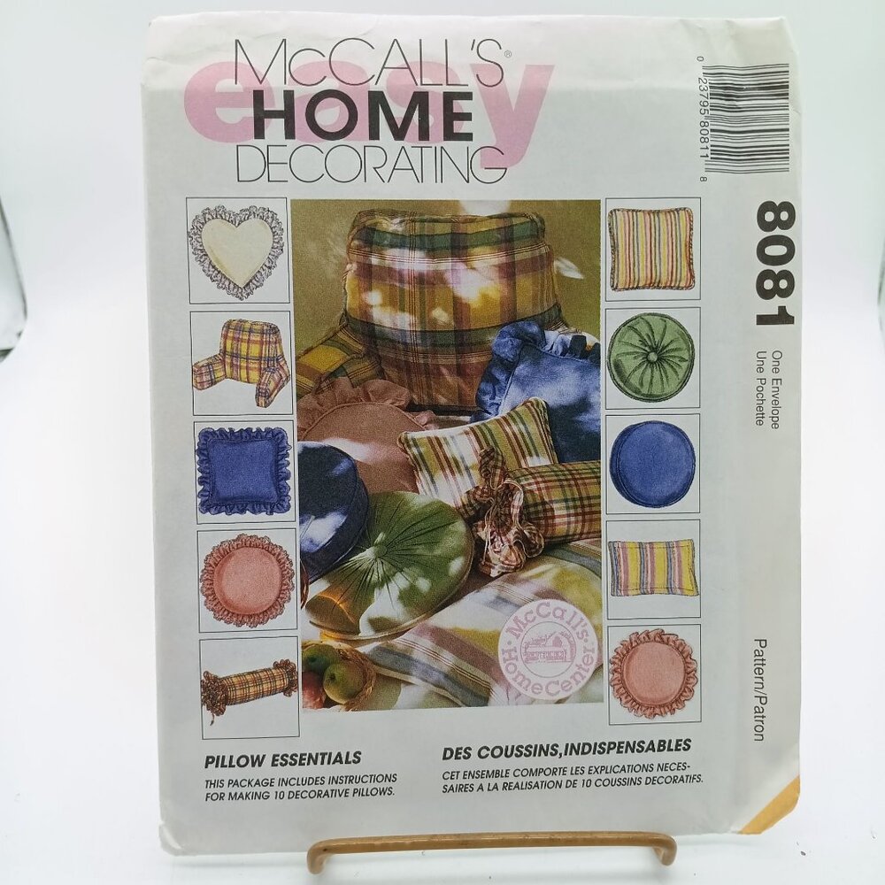 McCall's Home Decorating Pillow Essentials Pattern 8081
